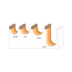 Fresa radio convexo HM M:6 R:9.5 c/rodam. 714.190.11B CMT