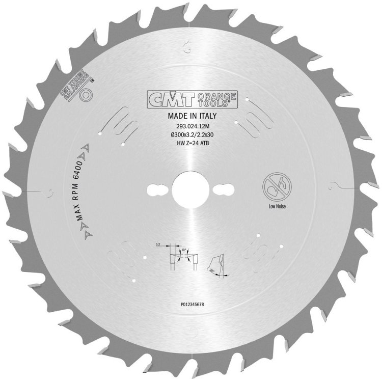 Sierra circular 300x3.2x30 Z:24 atb 20° 293.024.12M CMT