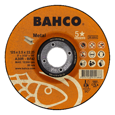 Imagen Disco de Corte 125x2.5 A30R (3911-125-T42-M) Bahco