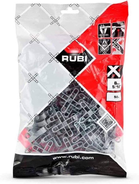 Cruceta 8mm 50uds Rubí 02037