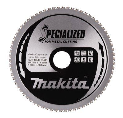 Disco sierra circular Specialized T.C.T, 185 x 30 mm, 70 D B-33445 Makita