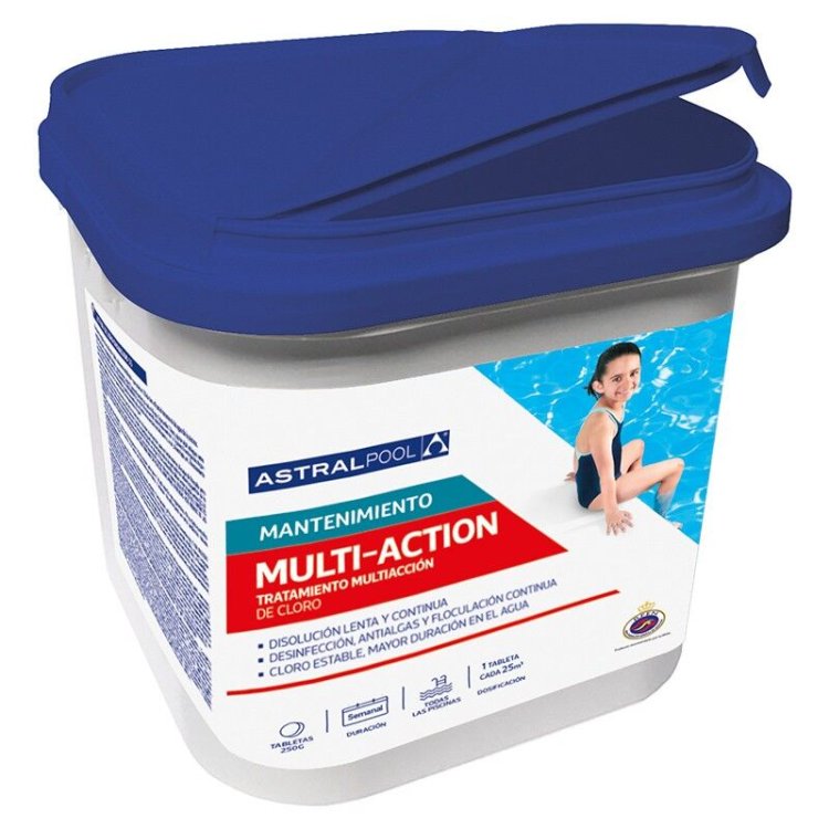 Cloro multiaccion compactos 250gr (5kg) 34439 Astral Pool