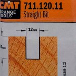 Fresa recta HM S:6 D:12x20 711.120.11 CMT