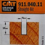 Fresa recta HWM S:8 D:4x10 911.040.11 CMT
