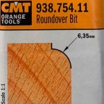 Fresa r.concavo c/rodam. HM S:12 D:25.4 R:6.4 (7/8/938) 938.754.11 CMT