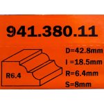 Fresa perfilada c/rodam. HM S:8 D:42.8 R:6.4 941.380.11 CMT