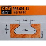 Fresa para tiradores Z:2 HM S:12 D:47.6x28.5 955.601.11 CMT