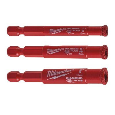 Imagen Set 3 piezas Broca Diamante seco/humedo (4932498368) Milwaukee
