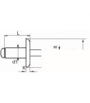 Remache cabeza ancha C.14 ALU/AC 0103000 4,8mm Bralo