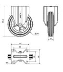 Rueda Fija 2-2886 17ZVL150-PSN140 150mm Goma Negra Alex