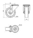 Rueda Giratoria 2-1370 - 20ZV100-UT 100mm Poliamix Blanco Alex