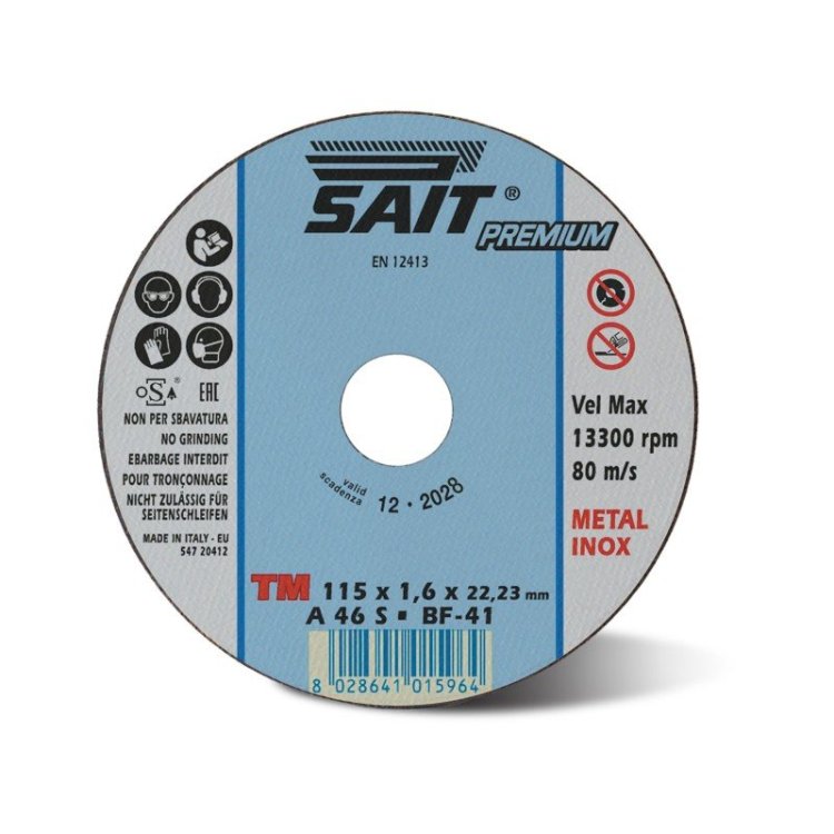 Disco de Corte 125x1,6 A46S Sait