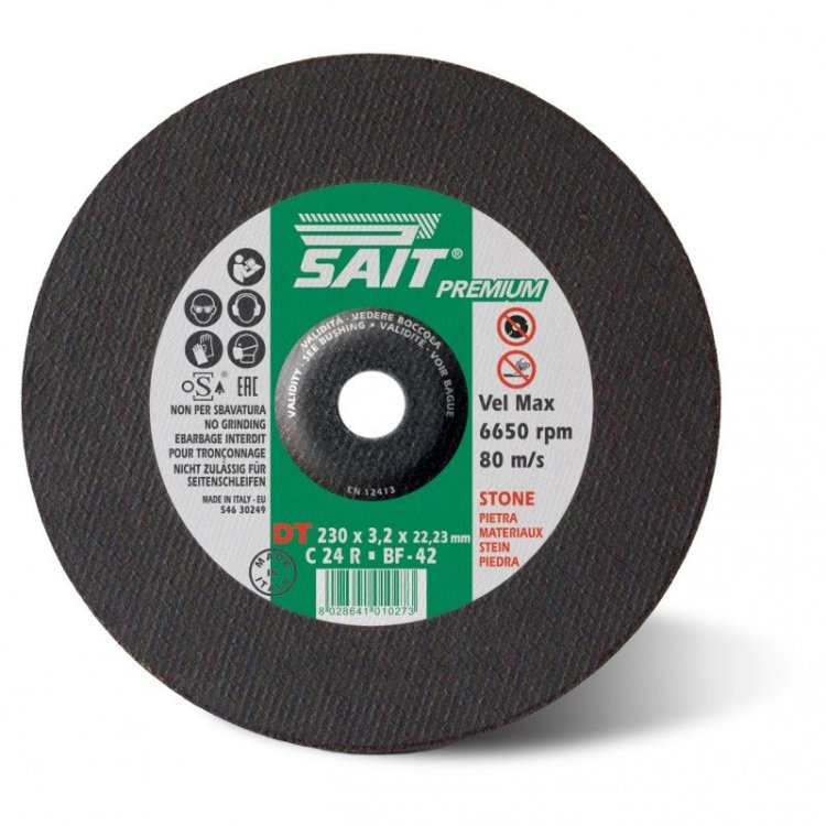 Disco de Corte Centro Hundido 125x3.2 C24R Stone Sait