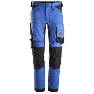 Imagen 6341 Pantalones largos de trabajo elásticos AllroundWork Slim Fit color azul verdadero/ negro Snickers